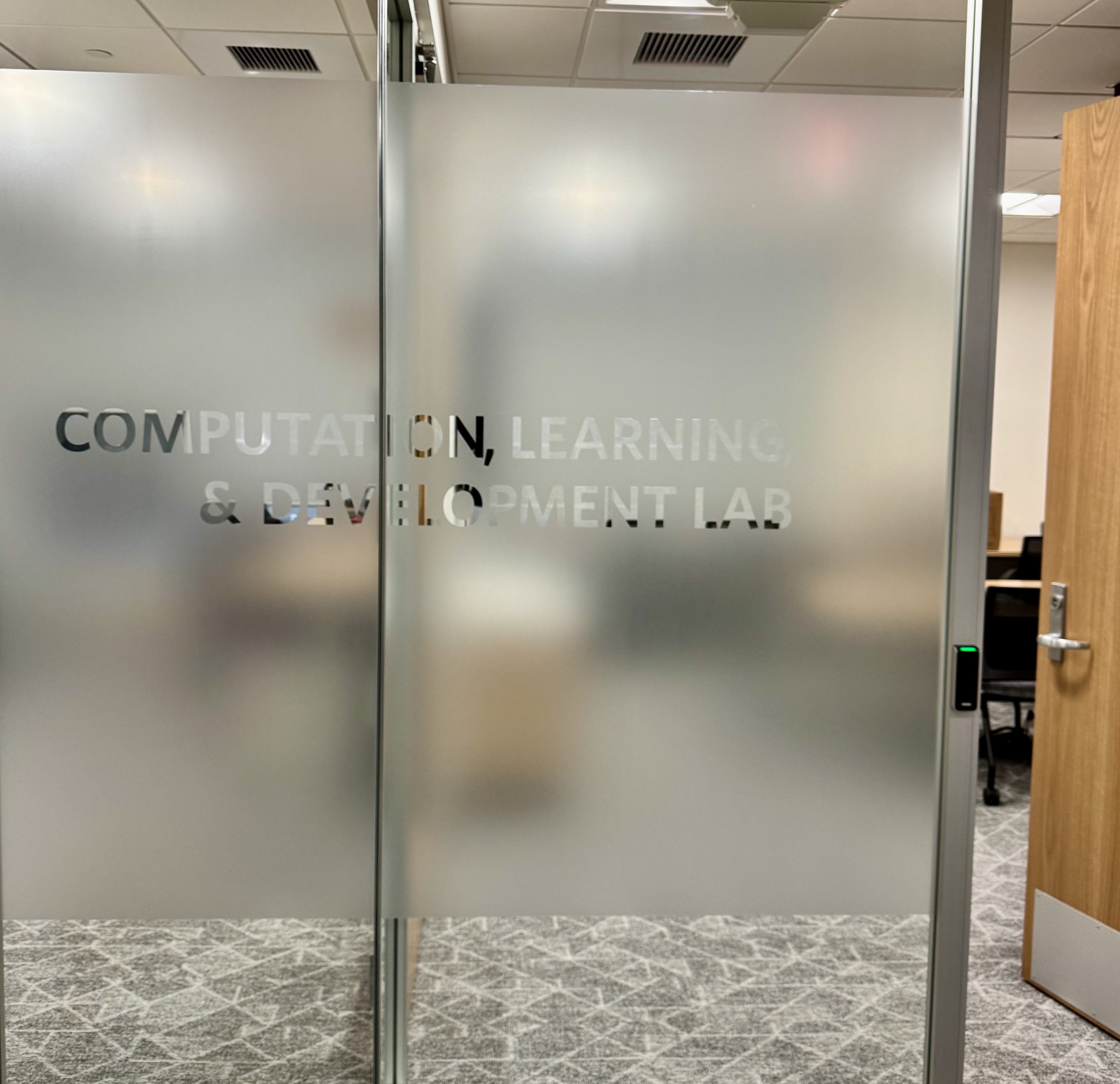 The door to the lab with our name