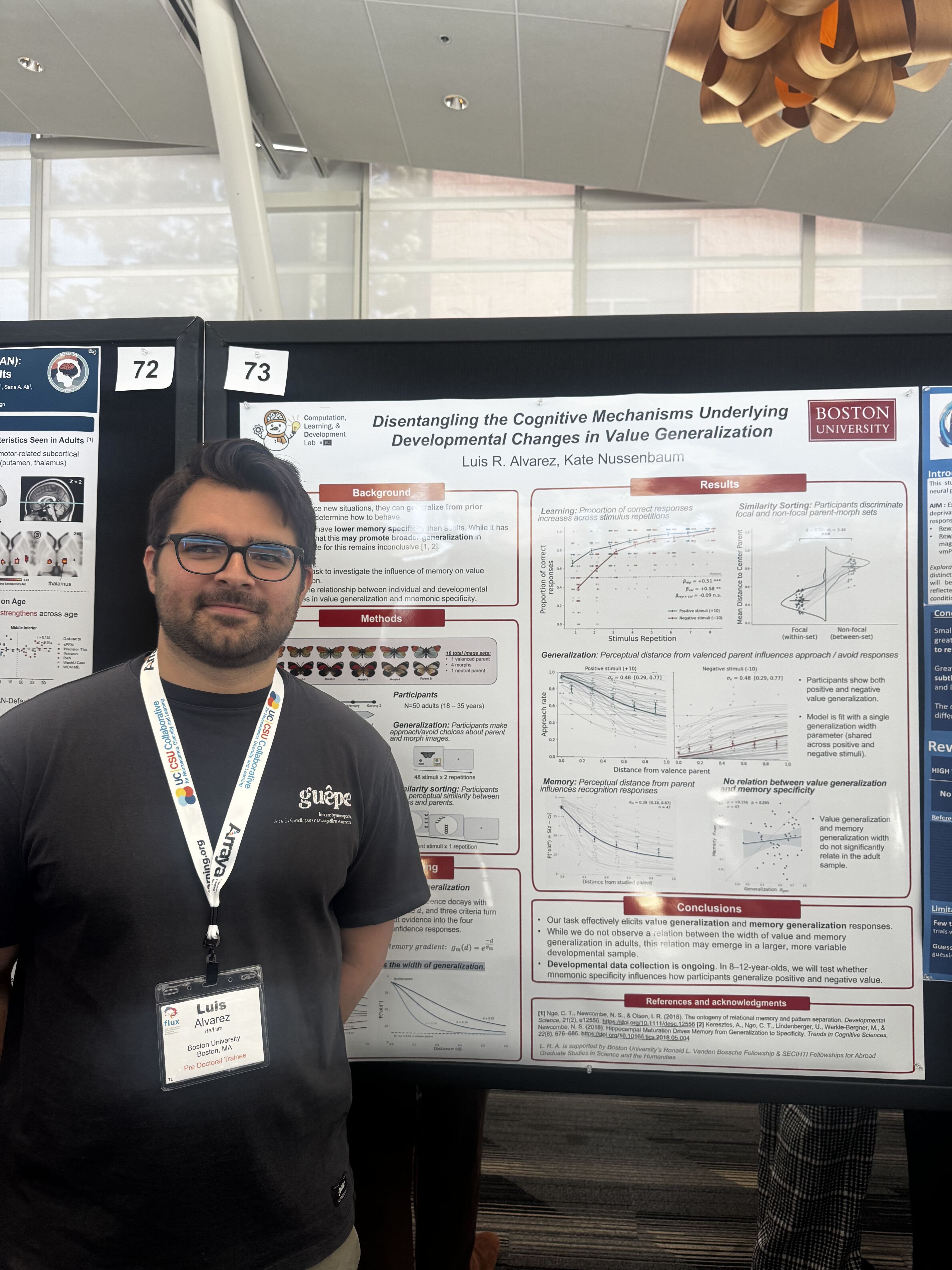 Luis presenting his Flux poster
